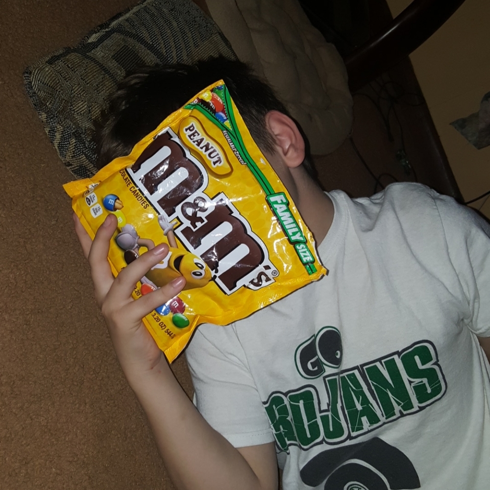 Boy with m&m for sale
